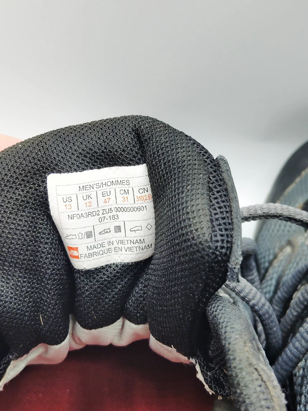 The North Face Men's Gray/Black Trail Hiking Shoes